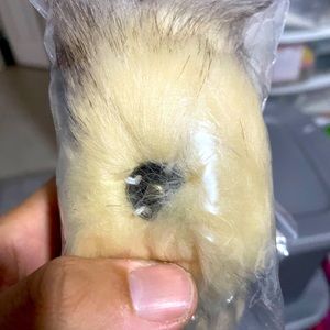 Fashion Fluffy fur bottons 2 pc new